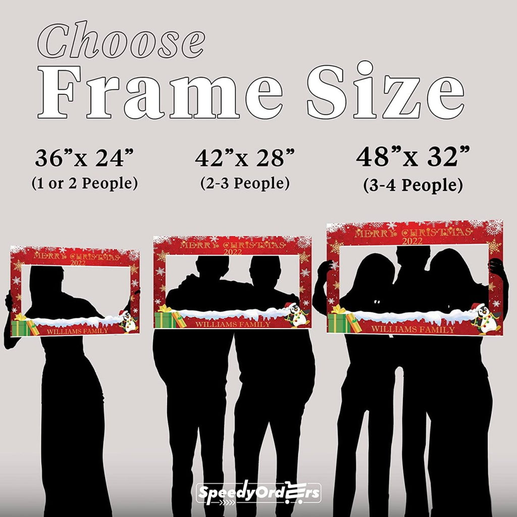 Merry Christmas Selfie Photo Booth Frame - SpeedyOrders