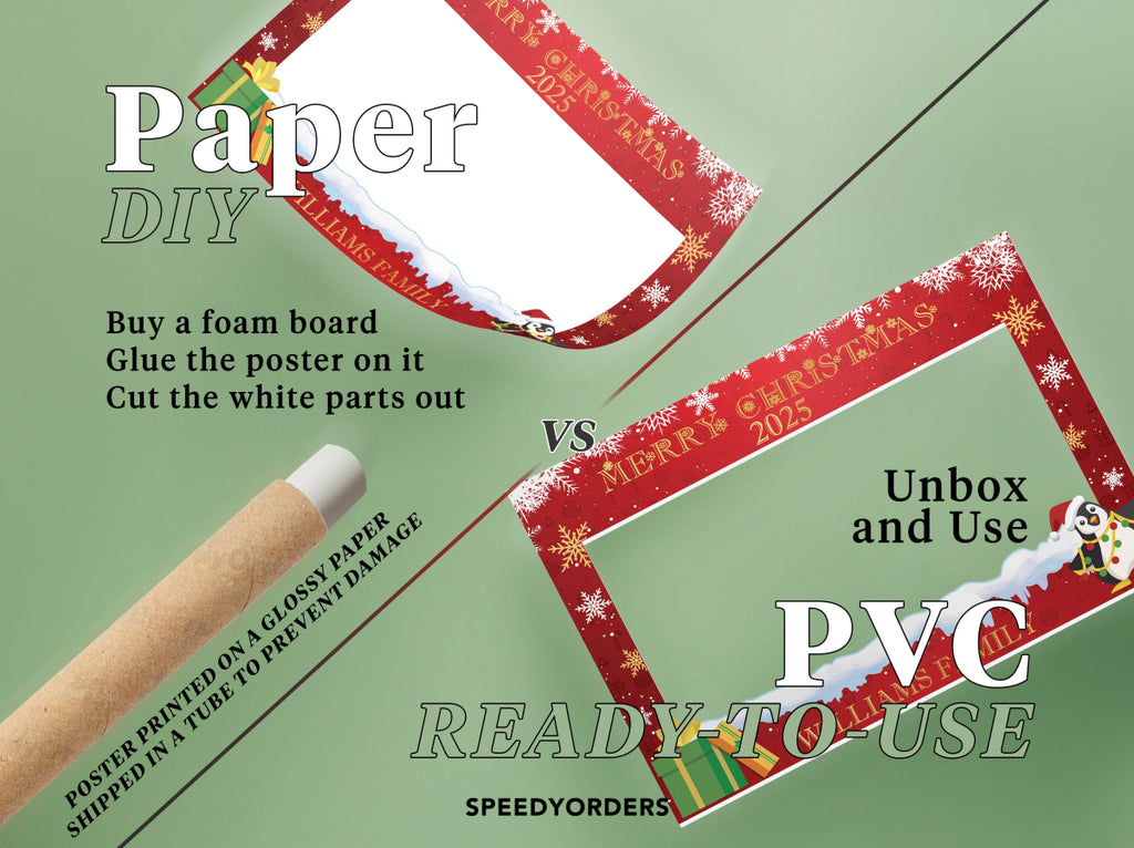 Merry Christmas Selfie Photo Booth Frame - SpeedyOrders