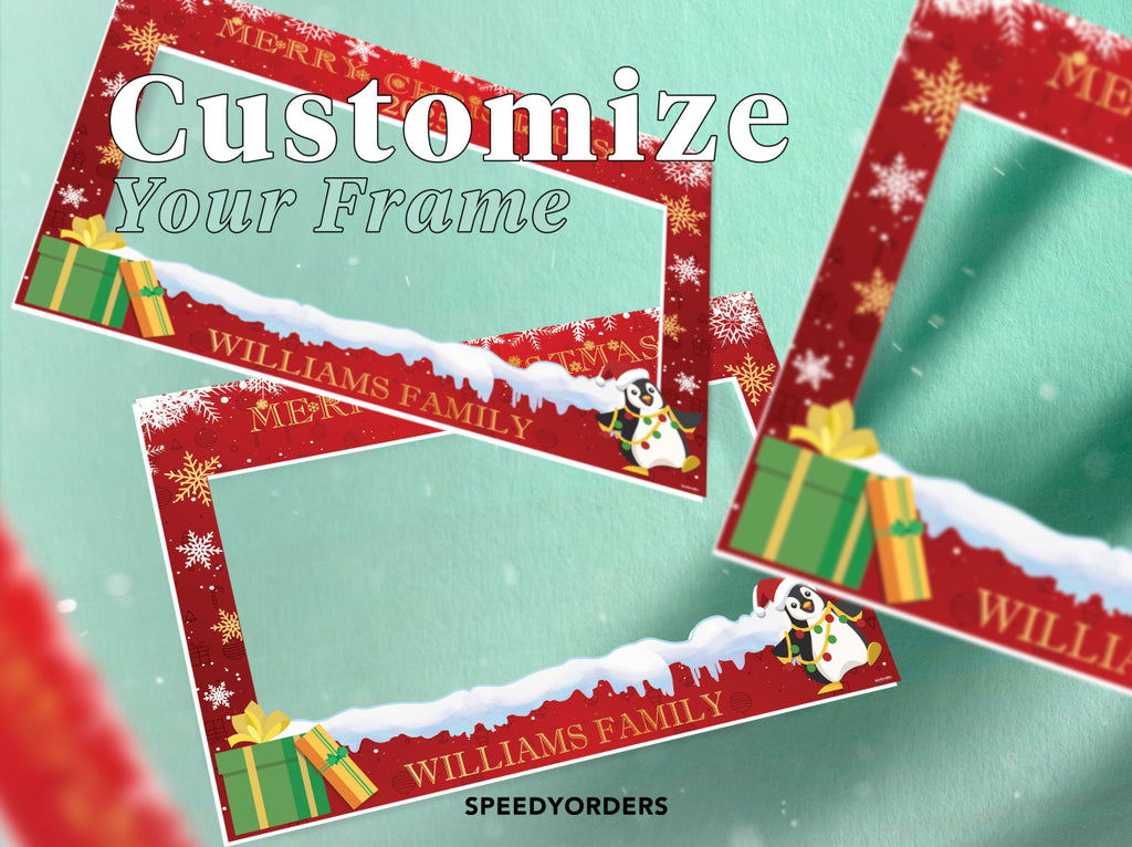Merry Christmas Selfie Photo Booth Frame - SpeedyOrders