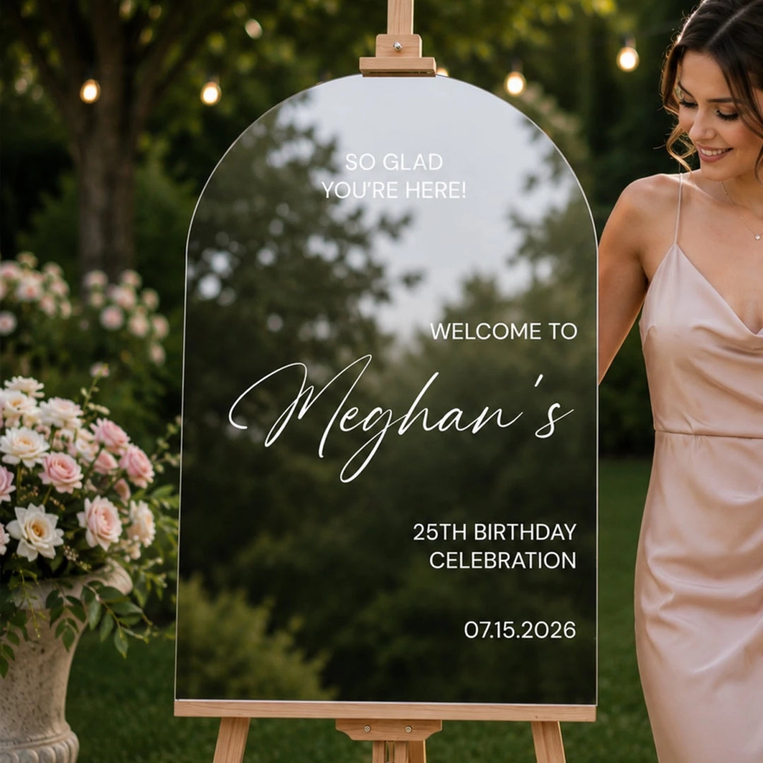 Minimalist Birthday Party Welcome Sign - SpeedyOrders