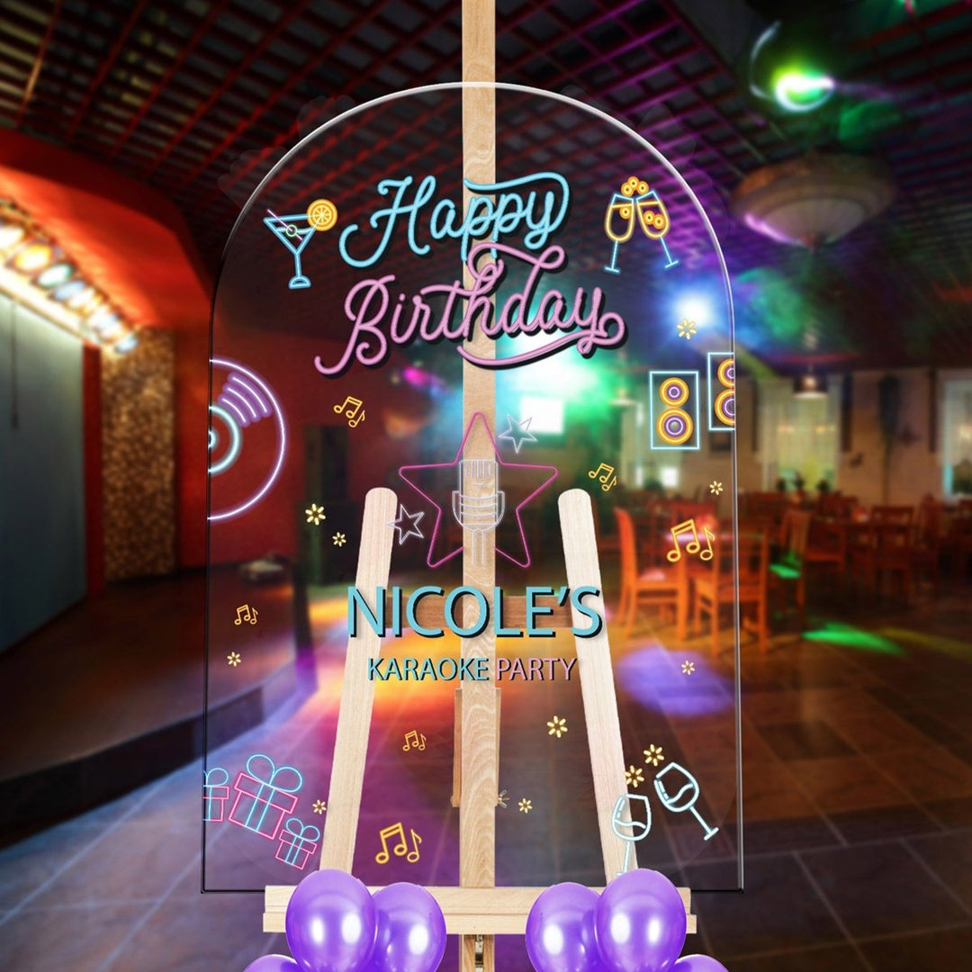 Music Resto Bar Inspired Birthday Sign - SpeedyOrders