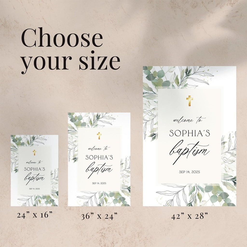 Personalised Baptism Welcome Sign, Acrylic Mirror Baptism Welcome Sign - SpeedyOrders