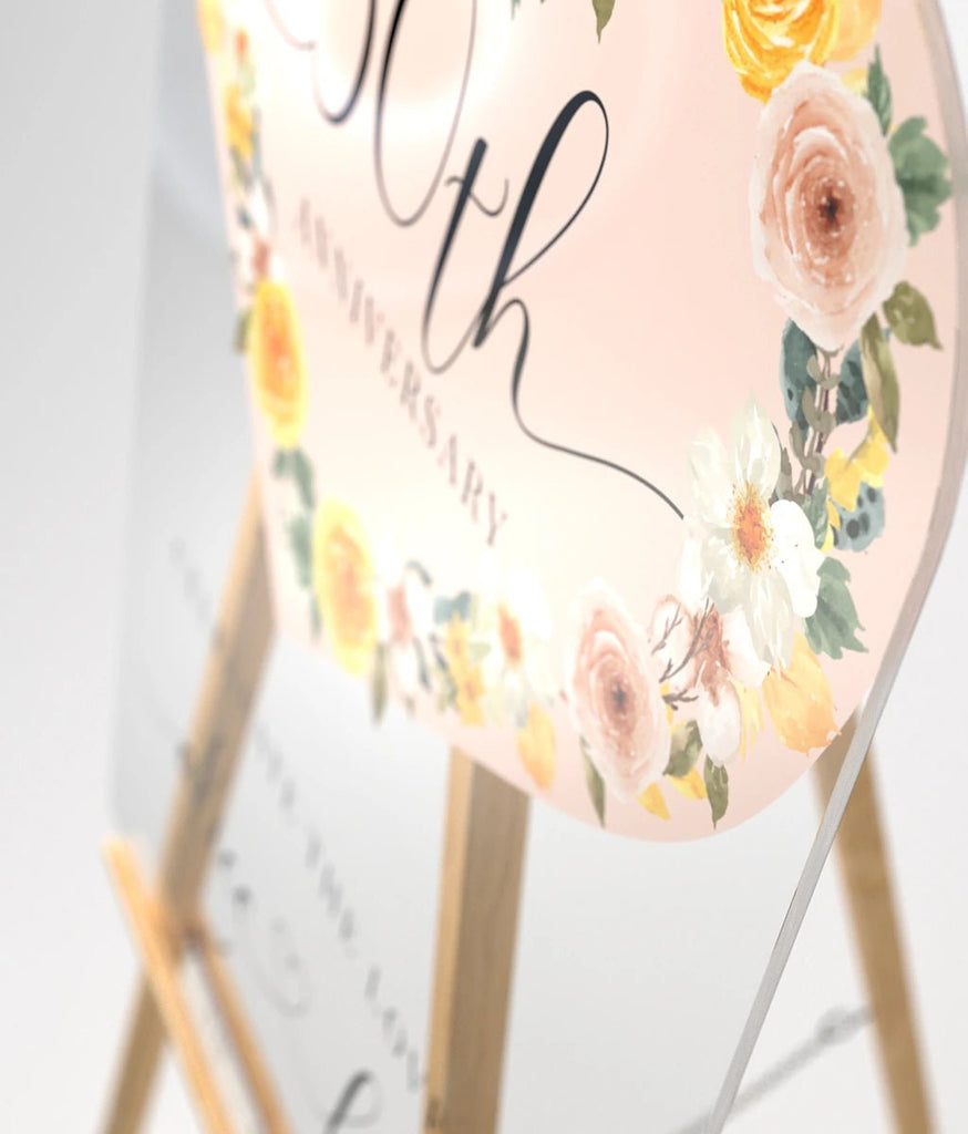 Personalize Celebrate The Love of Wedding Anniversary Welcome Sign - SpeedyOrders