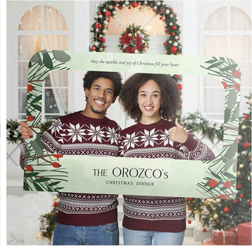 Personalized Classic Mistletoe Christmas Photo Booth Frame - SpeedyOrders