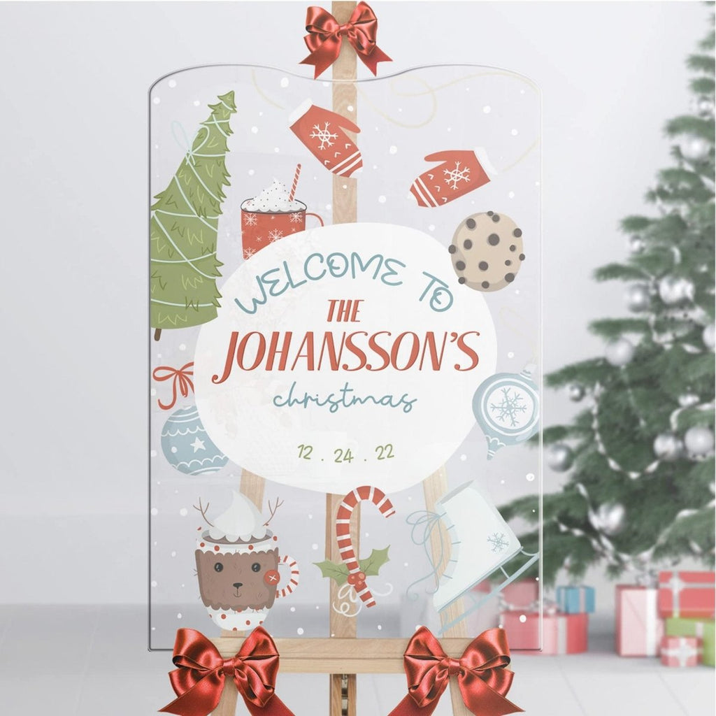 Personalized Dashing Through The Snow Welcome Sign - SpeedyOrders