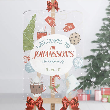 Personalized Dashing Through The Snow Welcome Sign - SpeedyOrders