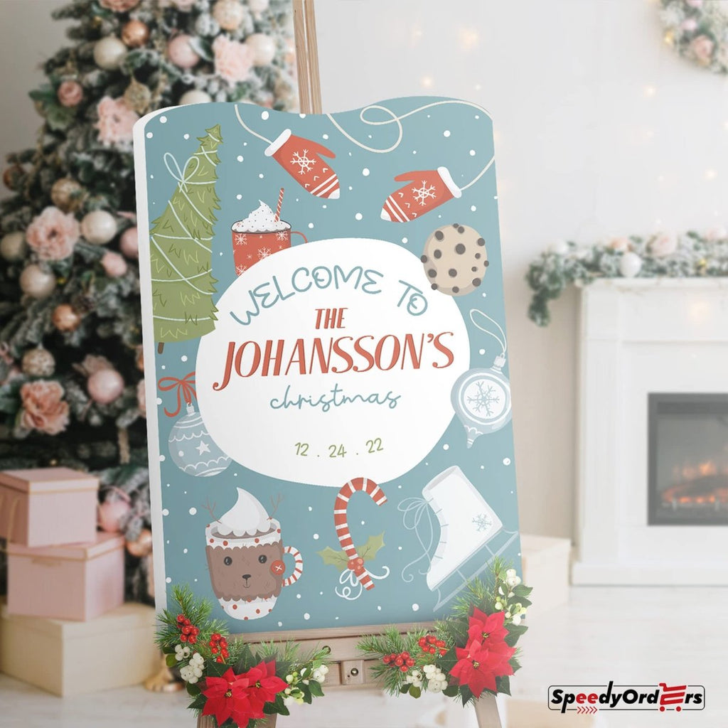 Personalized Dashing Through The Snow Welcome Sign - SpeedyOrders