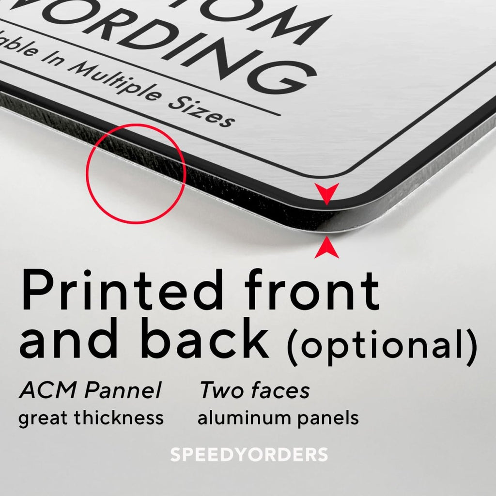 Personalized Decorative Outdoor Silver Brushed Metal Signs, Customized Silver Brushed Driveway Signs - SpeedyOrders