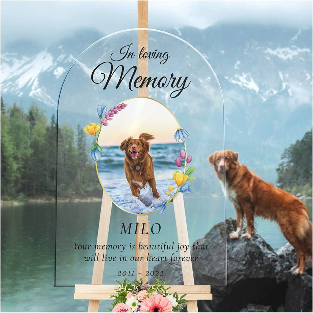 Personalized Dog In Loving Memory Funeral sign - SpeedyOrders