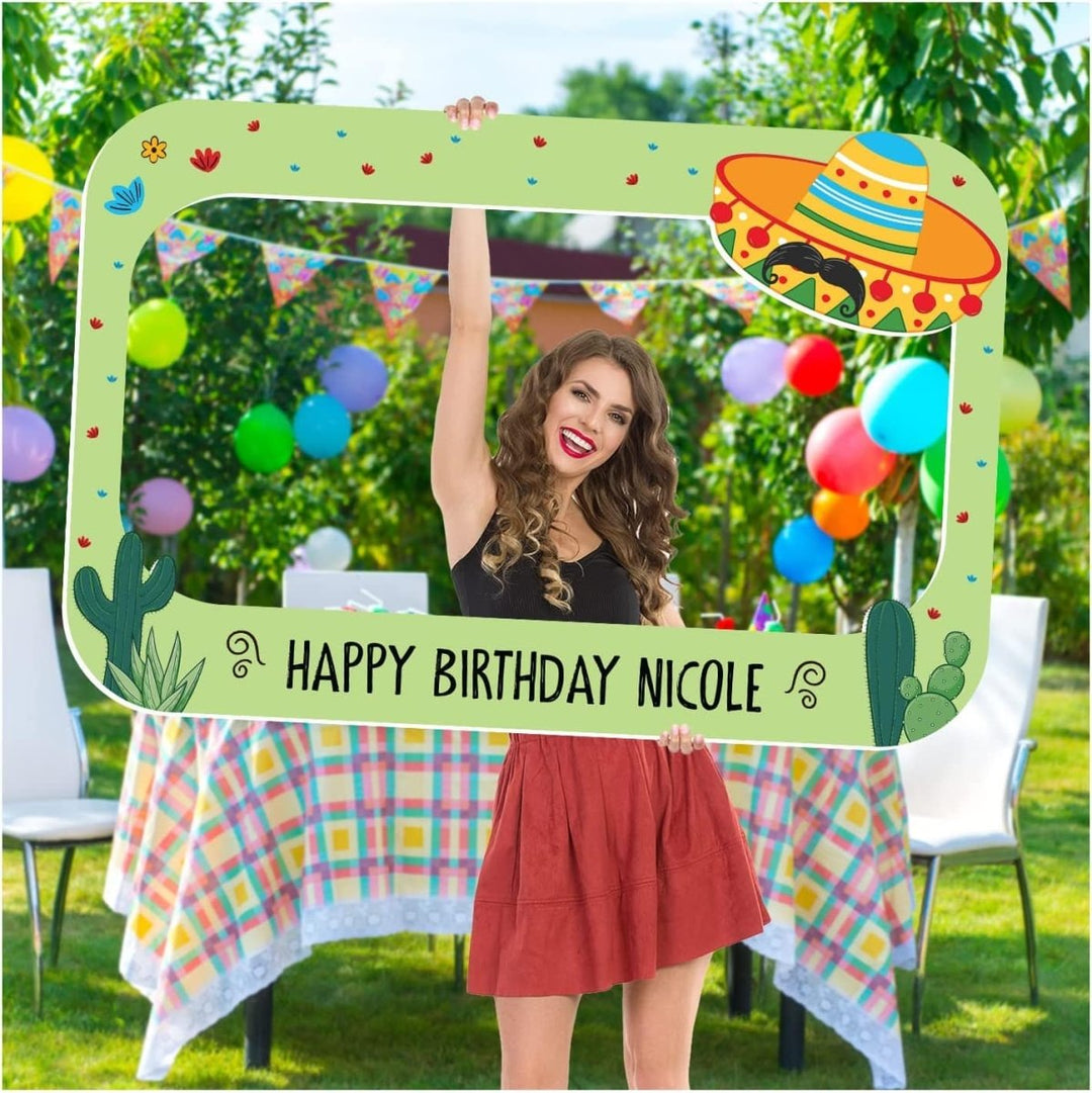 Personalized Fiesta Birthday Party Photo Booth - SpeedyOrders