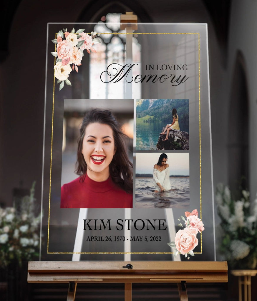 Personalized Funeral Sign With Photo - SpeedyOrders