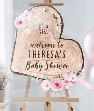 Personalized It’s A Girl Baby Shower Welcome Sign SpeedyOrders