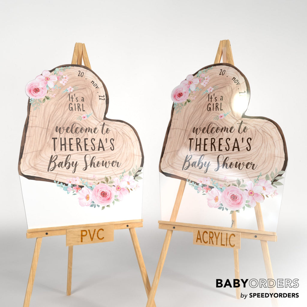 Personalized It’s A Girl Baby Shower Welcome Sign - SpeedyOrders