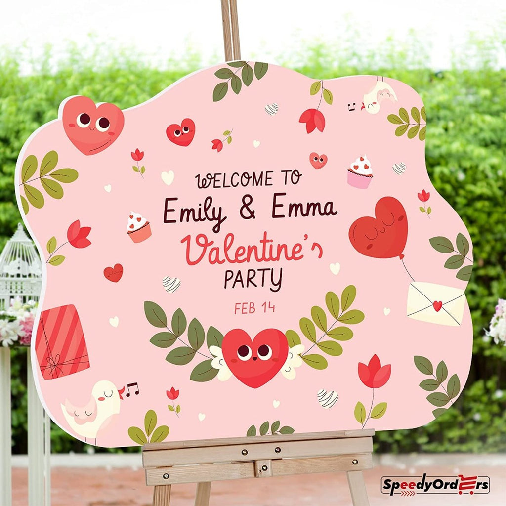 Personalized Love Is In The Air Valentines Party Welcome Sign - SpeedyOrders