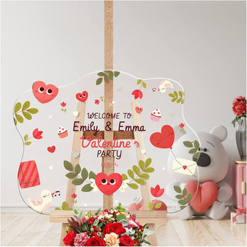 Personalized Love Is In The Air Valentines Party Welcome Sign - SpeedyOrders