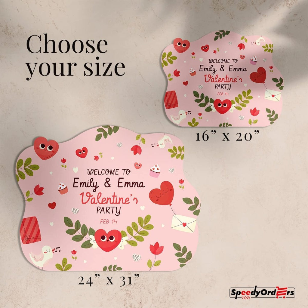 Personalized Love Is In The Air Valentines Party Welcome Sign - SpeedyOrders