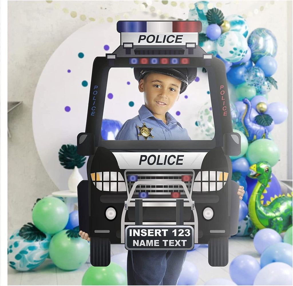 Personalized Police Car Photo Booth Frame - SpeedyOrders