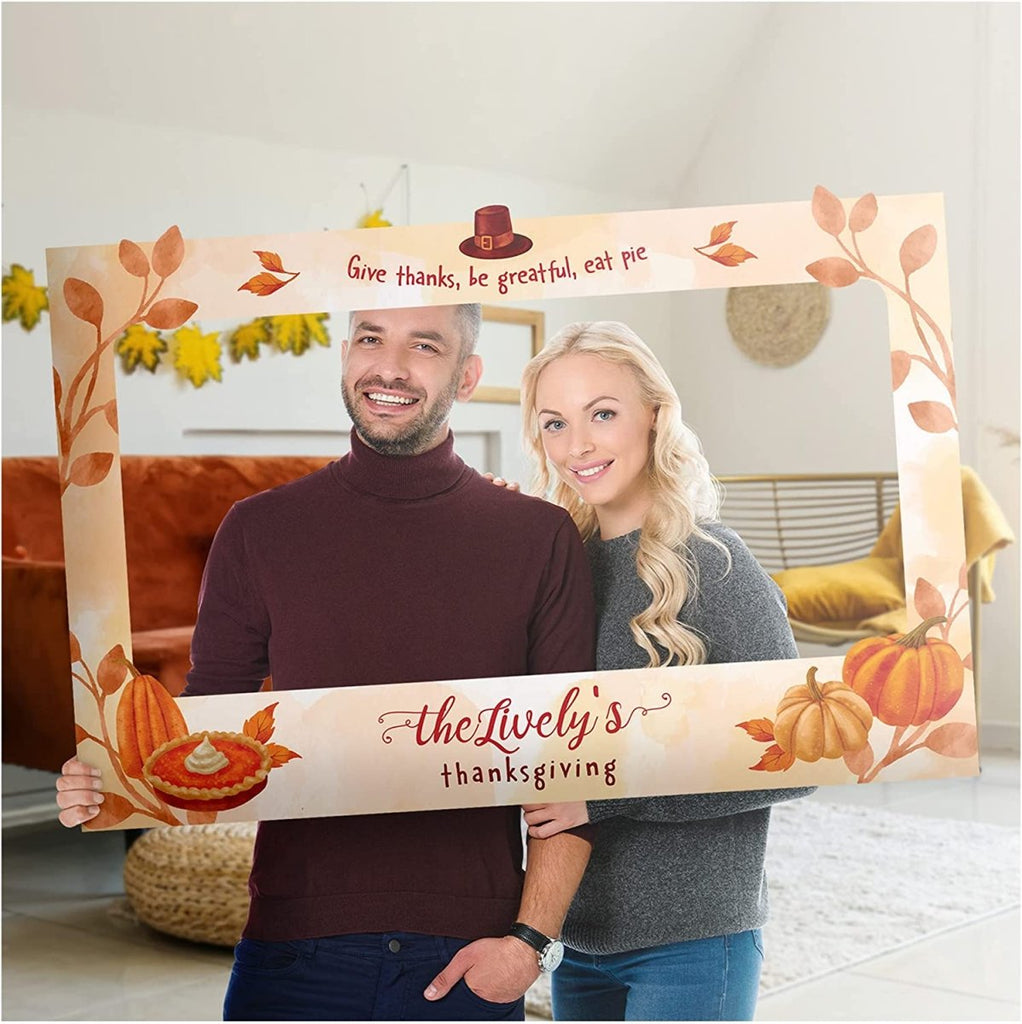 Personalized Pumpkin Thanksgiving Photo Selfie Frame - SpeedyOrders