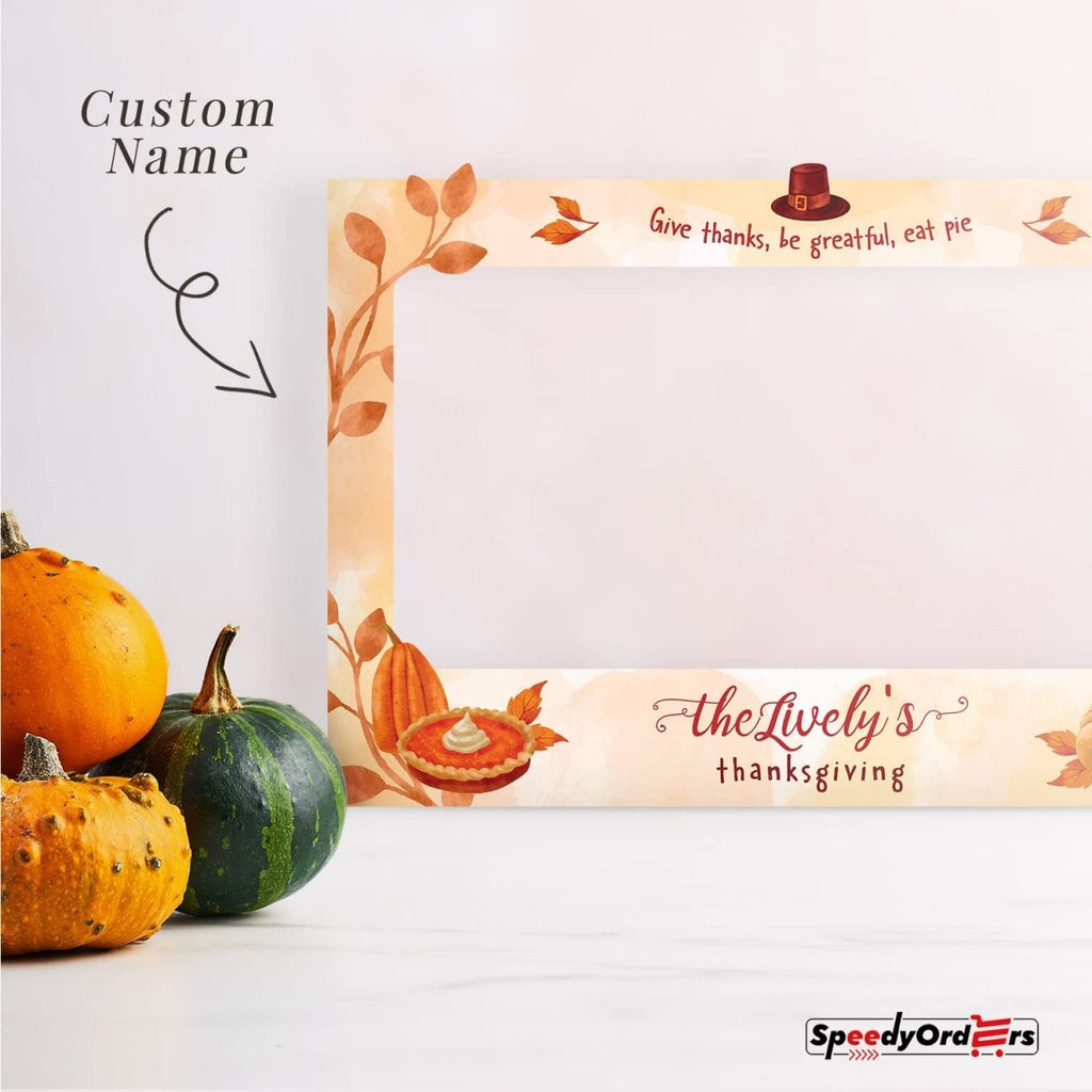 Personalized Pumpkin Thanksgiving Photo Selfie Frame - SpeedyOrders