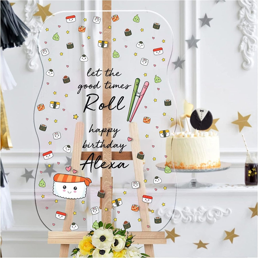 Personalized Sushi Birthday Sign - SpeedyOrders