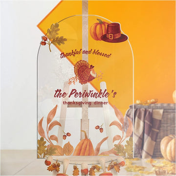 Personalized Thanksgiving Turkey Welcome Sign - SpeedyOrders