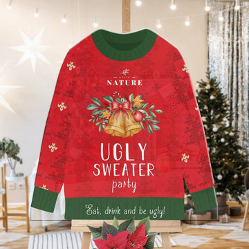 Personalized Ugly Sweater Christmas Party Welcome Sign - SpeedyOrders