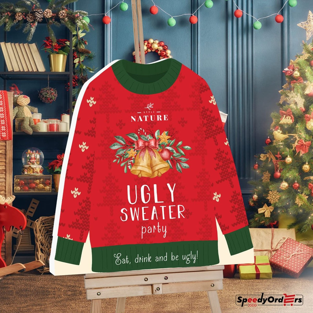 Personalized Ugly Sweater Christmas Party Welcome Sign - SpeedyOrders