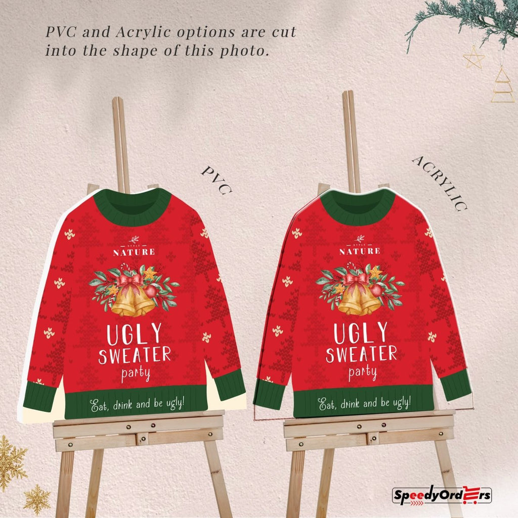 Personalized Ugly Sweater Christmas Party Welcome Sign - SpeedyOrders