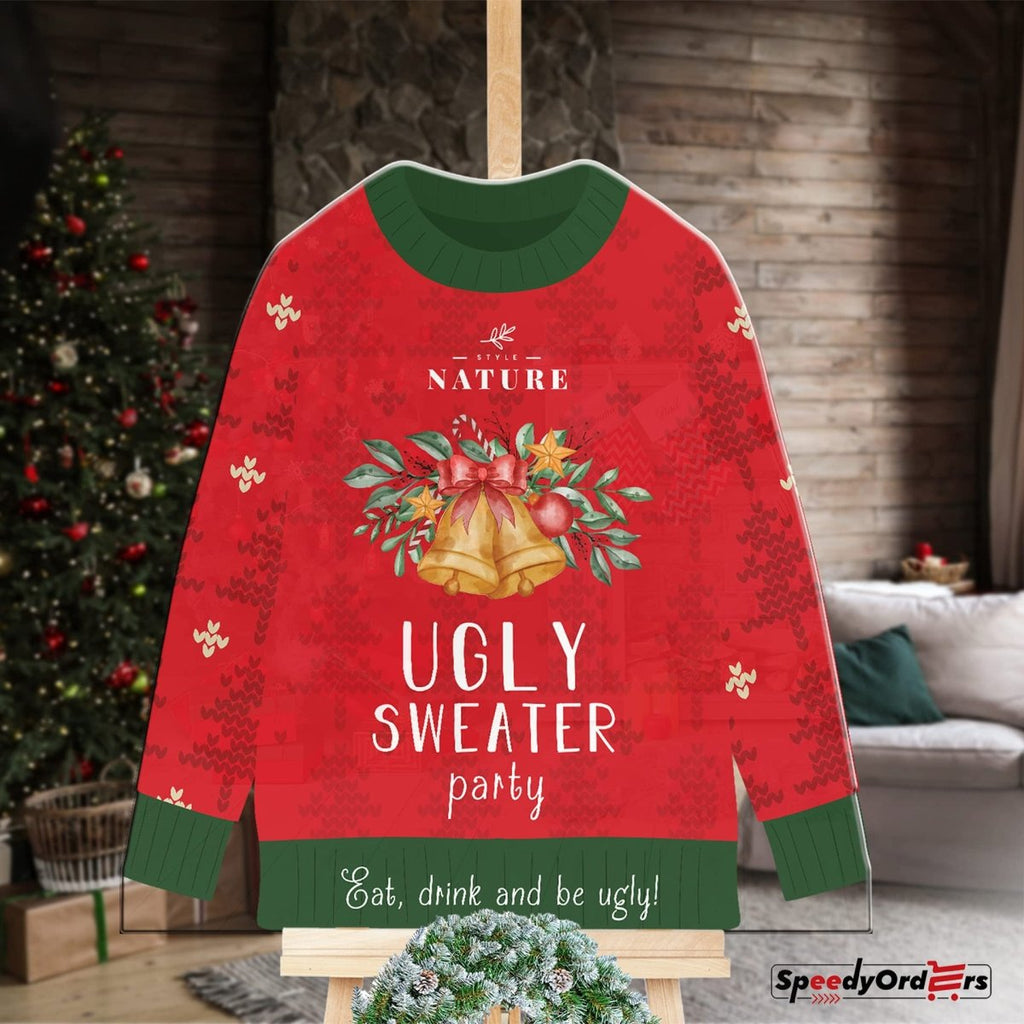 Personalized Ugly Sweater Christmas Party Welcome Sign - SpeedyOrders