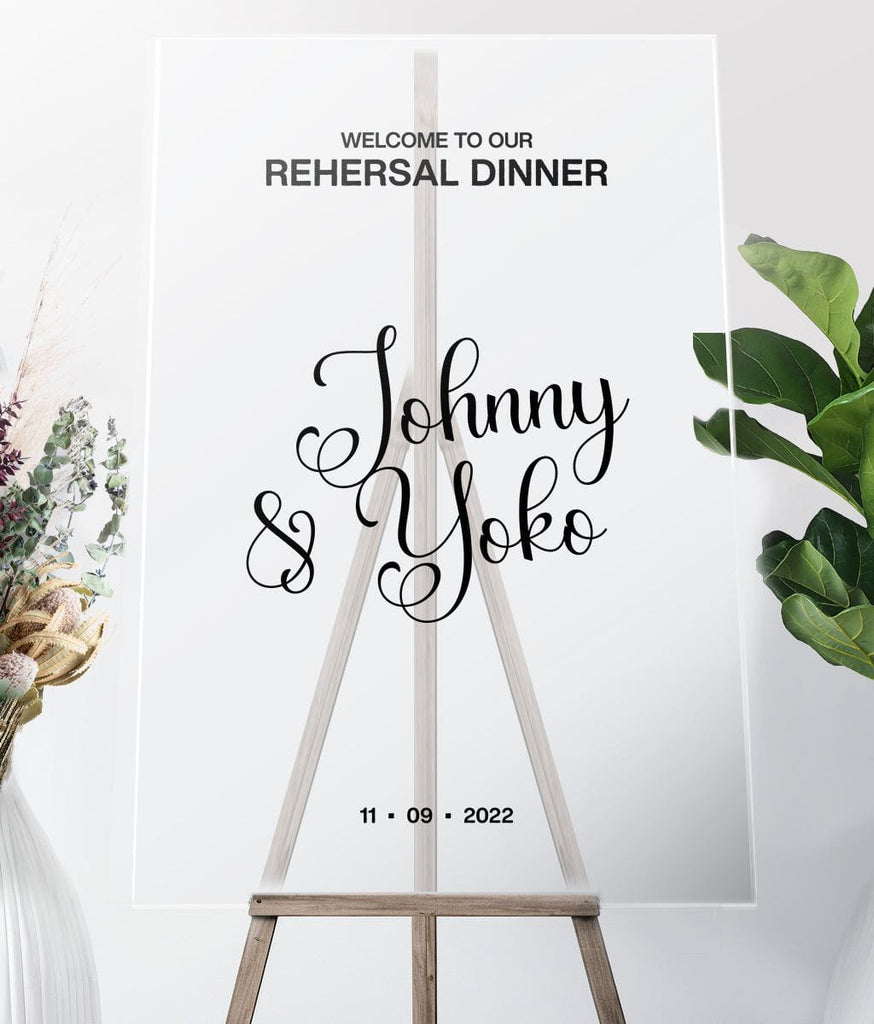 Personalized Wedding Rehearsal Dinner Welcome Sign - SpeedyOrders