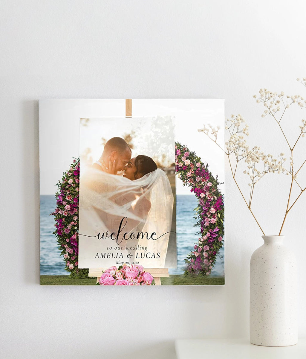 Personalized Wedding Welcome Sign With Photo – SpeedyOrders