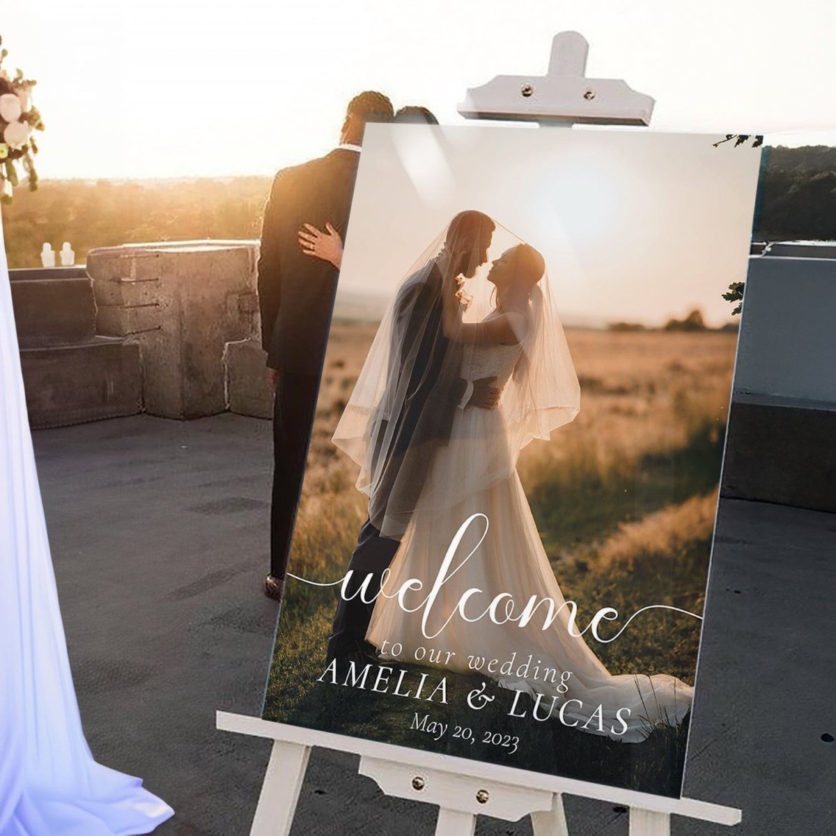 Personalized welcome online sign - wedding