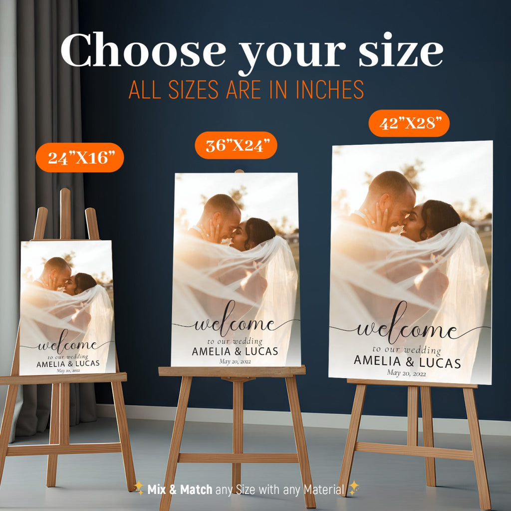 Personalized Wedding Welcome Sign With Photo - SpeedyOrders
