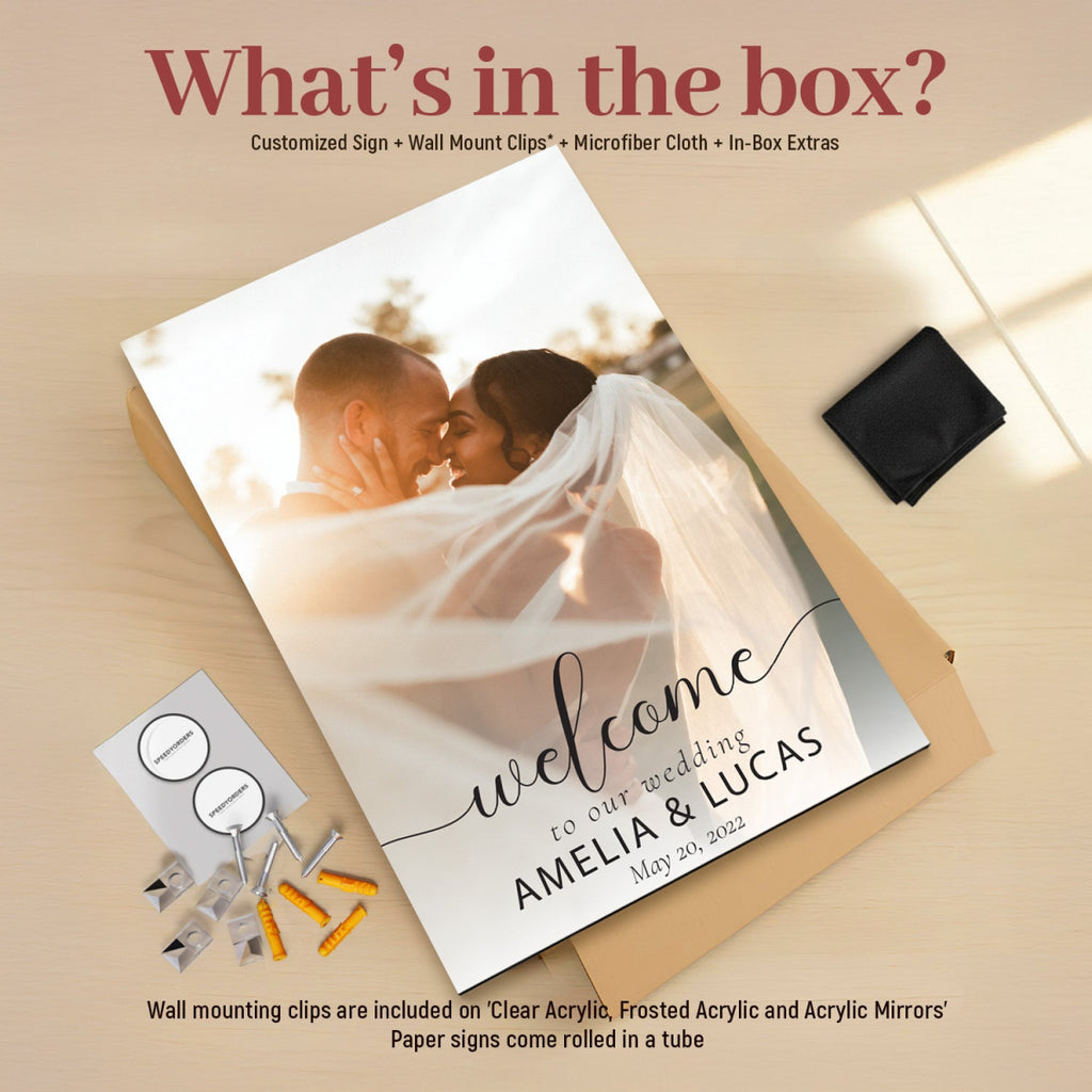 Personalized Wedding Welcome Sign With Photo - SpeedyOrders