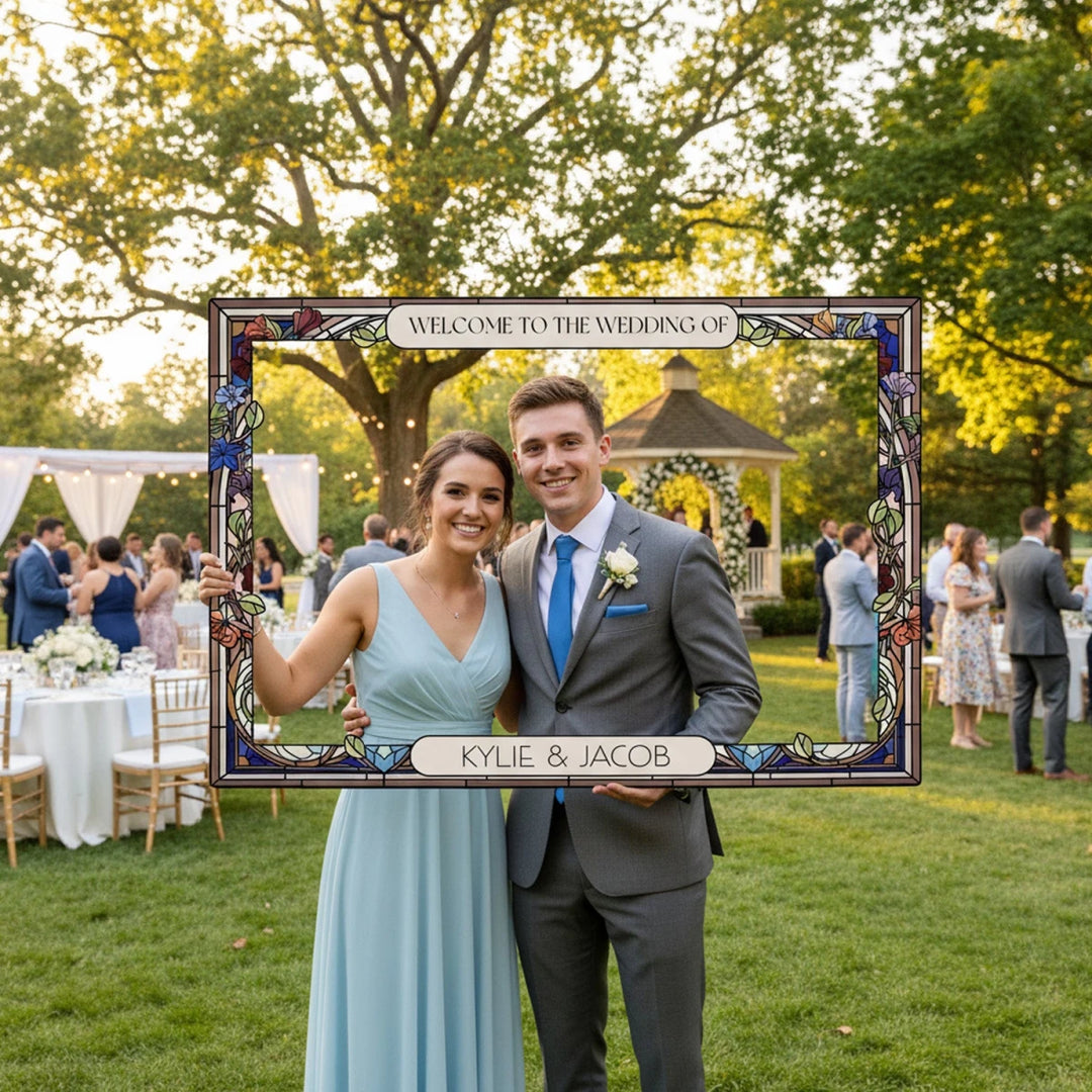 Personalized Wildflowers Wedding Photo Booth Frame - SpeedyOrders