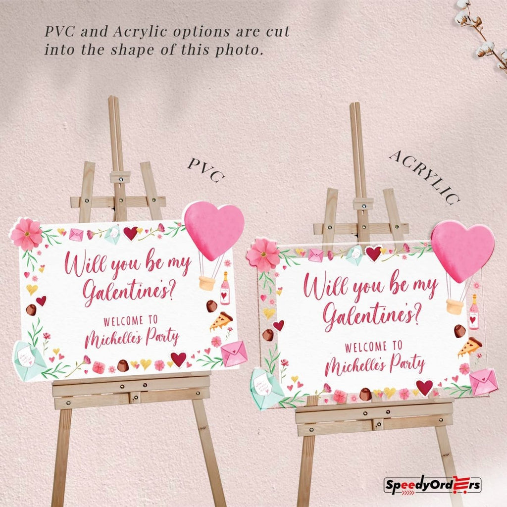 Personalized Will You Be My Valentines Party Welcome Sign - SpeedyOrders