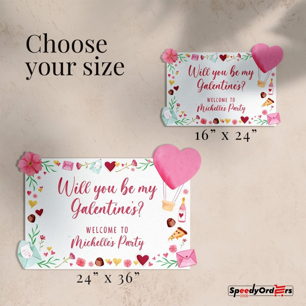 Personalized Will You Be My Valentines Party Welcome Sign - SpeedyOrders