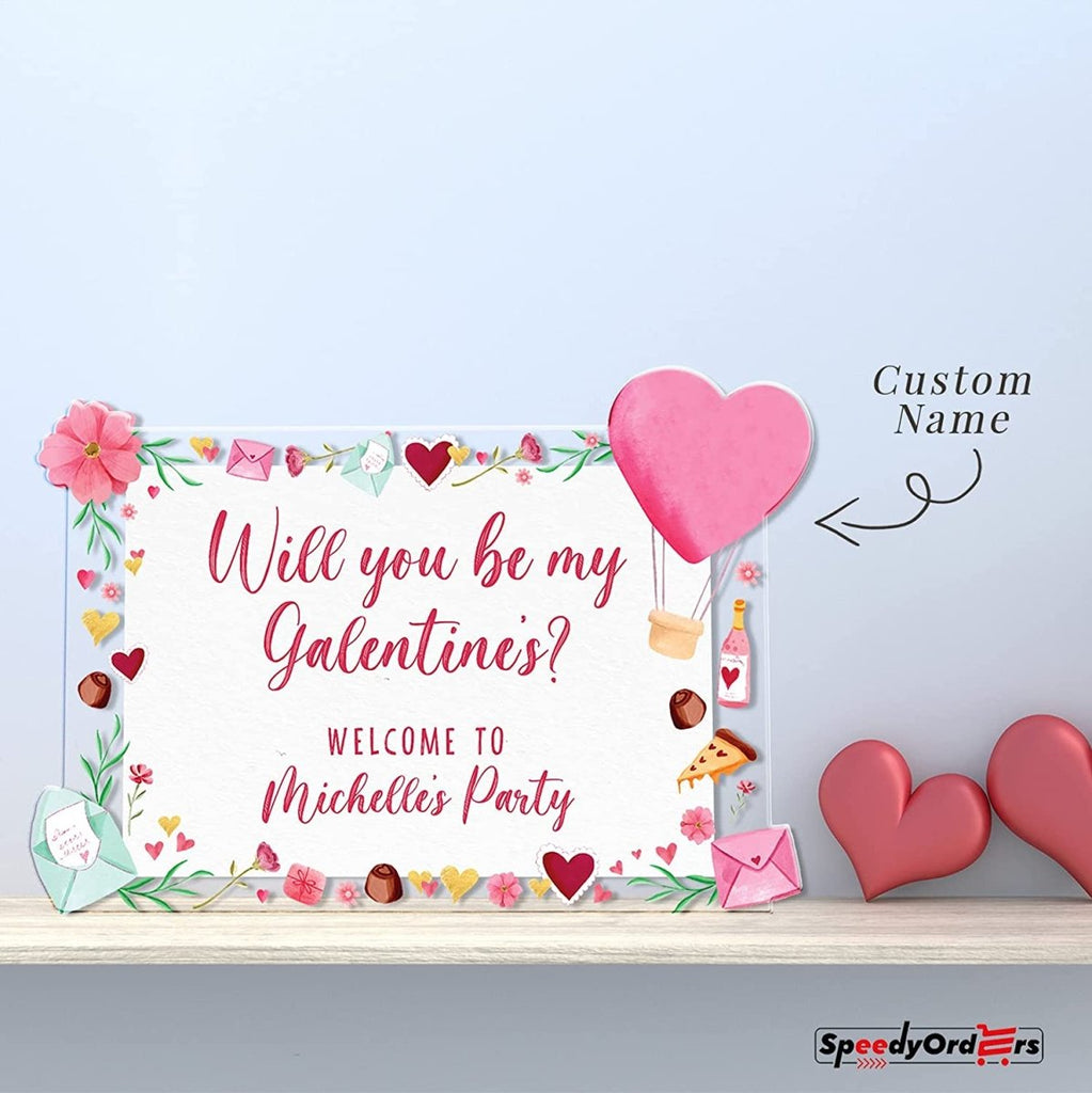 Personalized Will You Be My Valentines Party Welcome Sign - SpeedyOrders