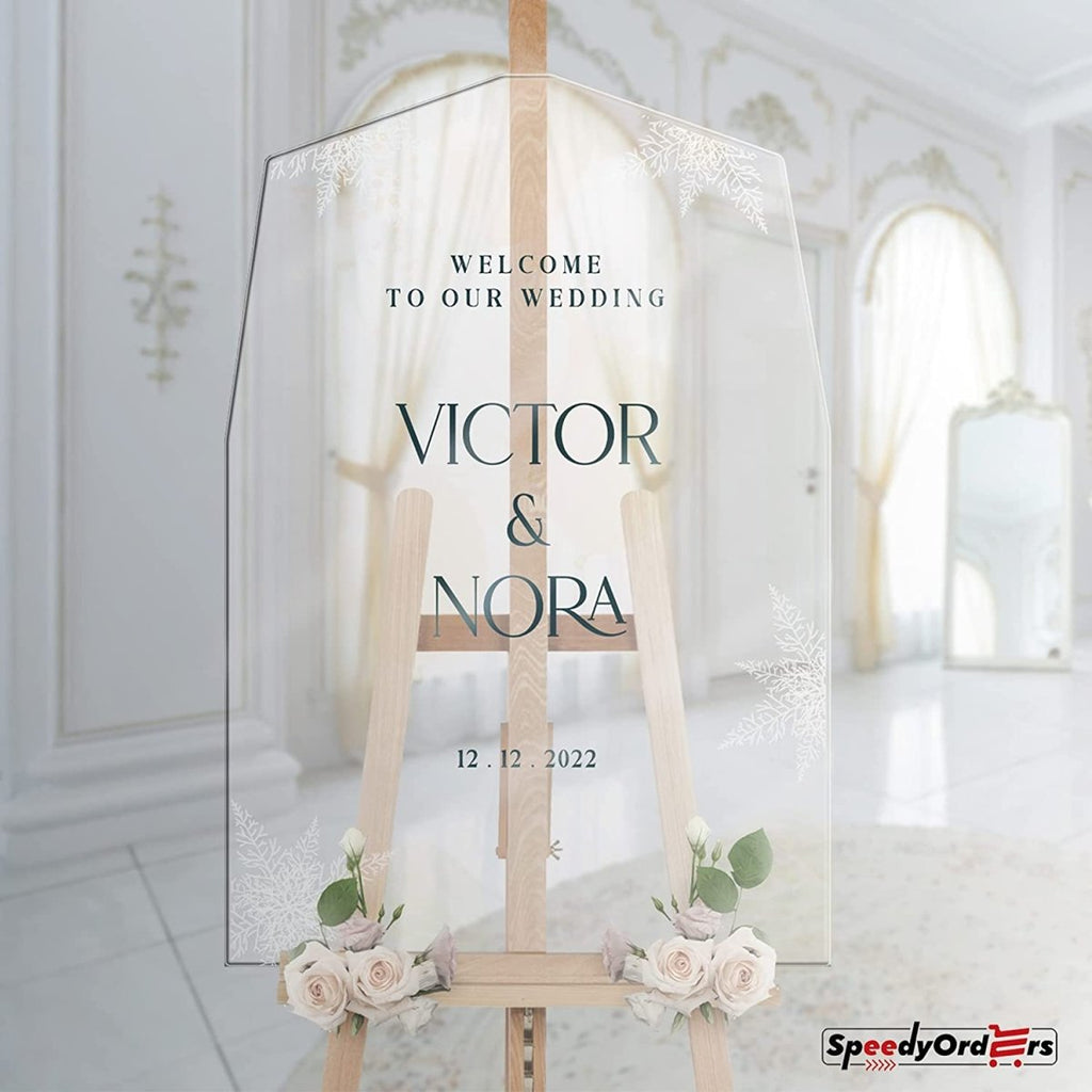 Personalized Winter Wedding Welcome Sign - SpeedyOrders