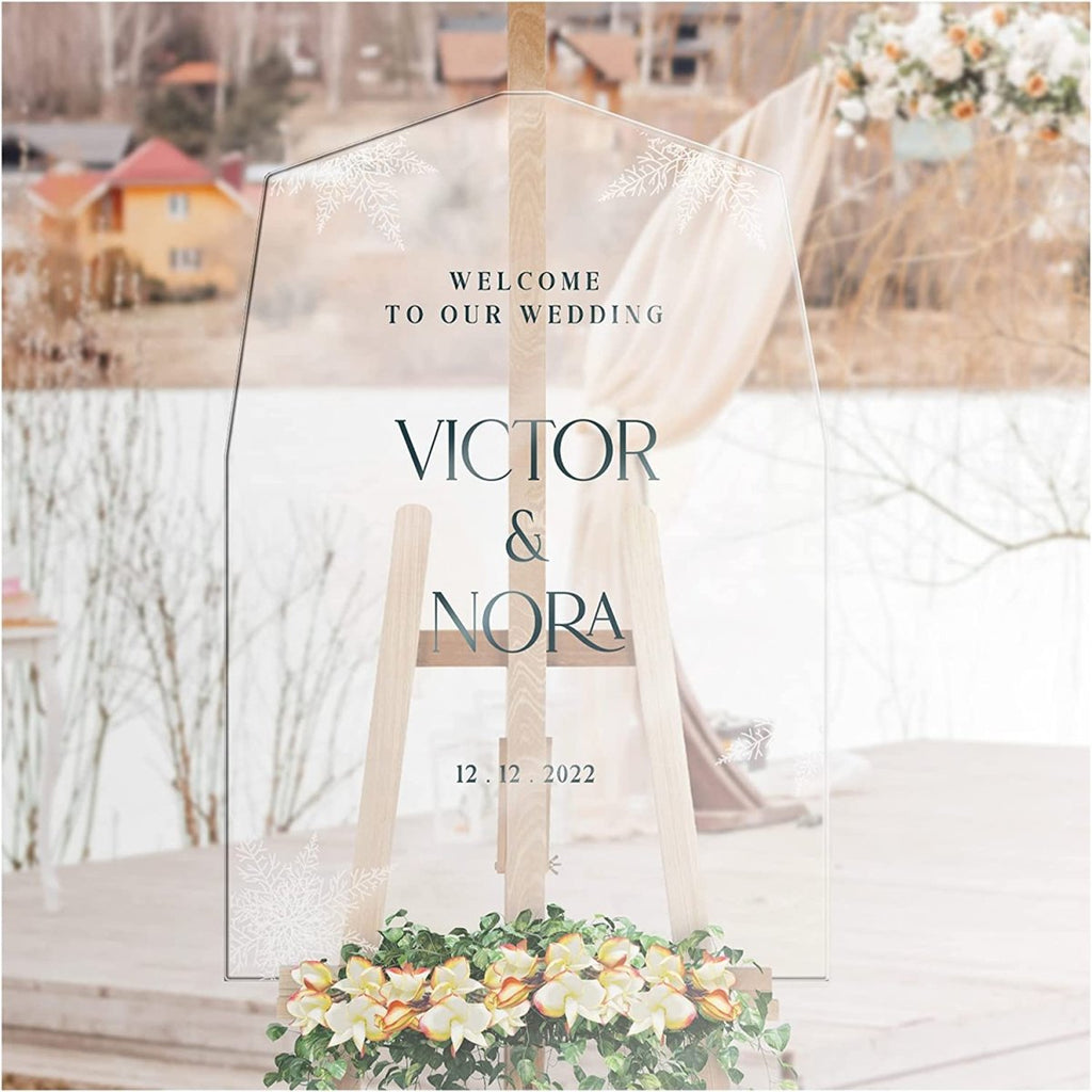 Personalized Winter Wedding Welcome Sign - SpeedyOrders