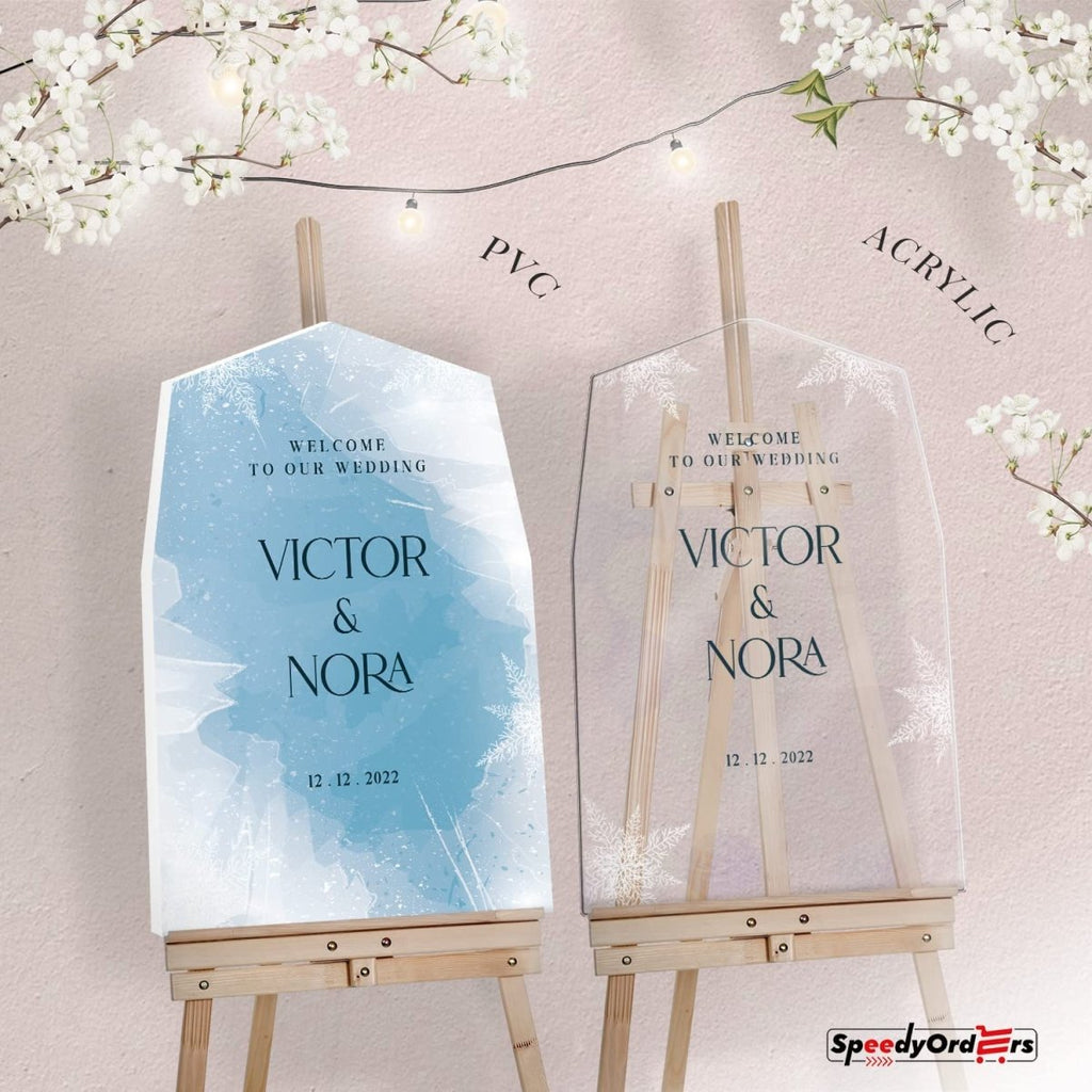 Personalized Winter Wedding Welcome Sign - SpeedyOrders