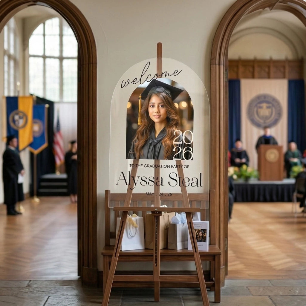 Photo Graduation Party Sign · Custom Frosted Acrylic | SpeedyOrders
