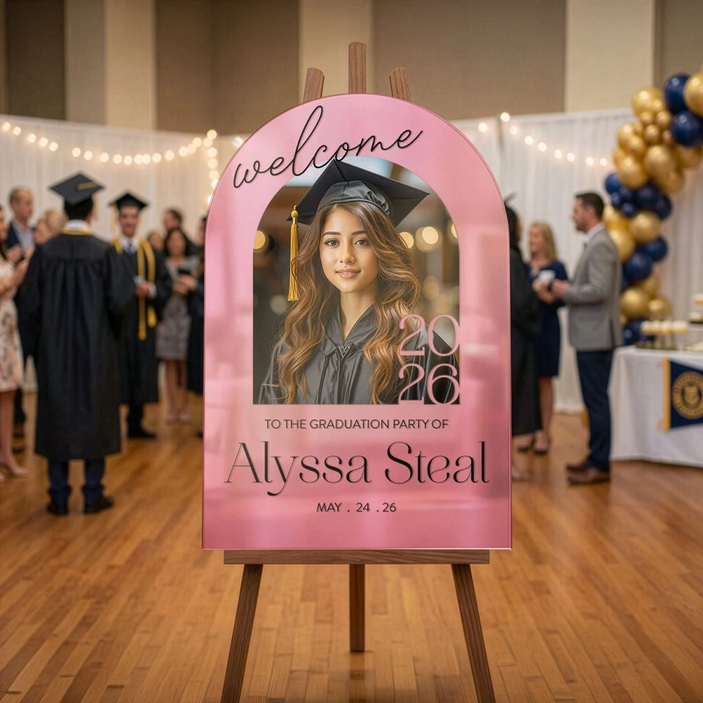 Photo Graduation Party Sign · Custom Frosted Acrylic | SpeedyOrders
