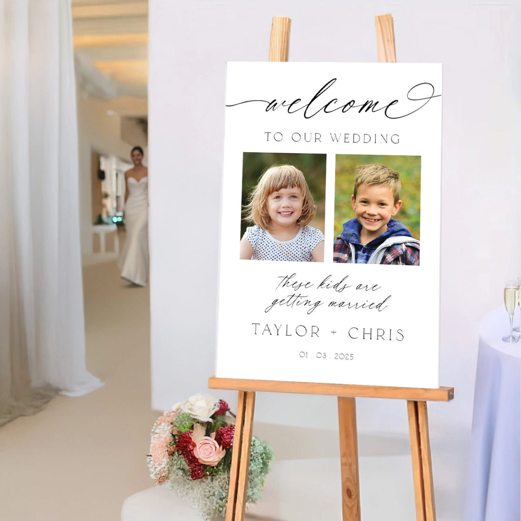 Photo Wedding Welcome Sign, These Kids Are Getting Married Wedding Sign With Photo - SpeedyOrders
