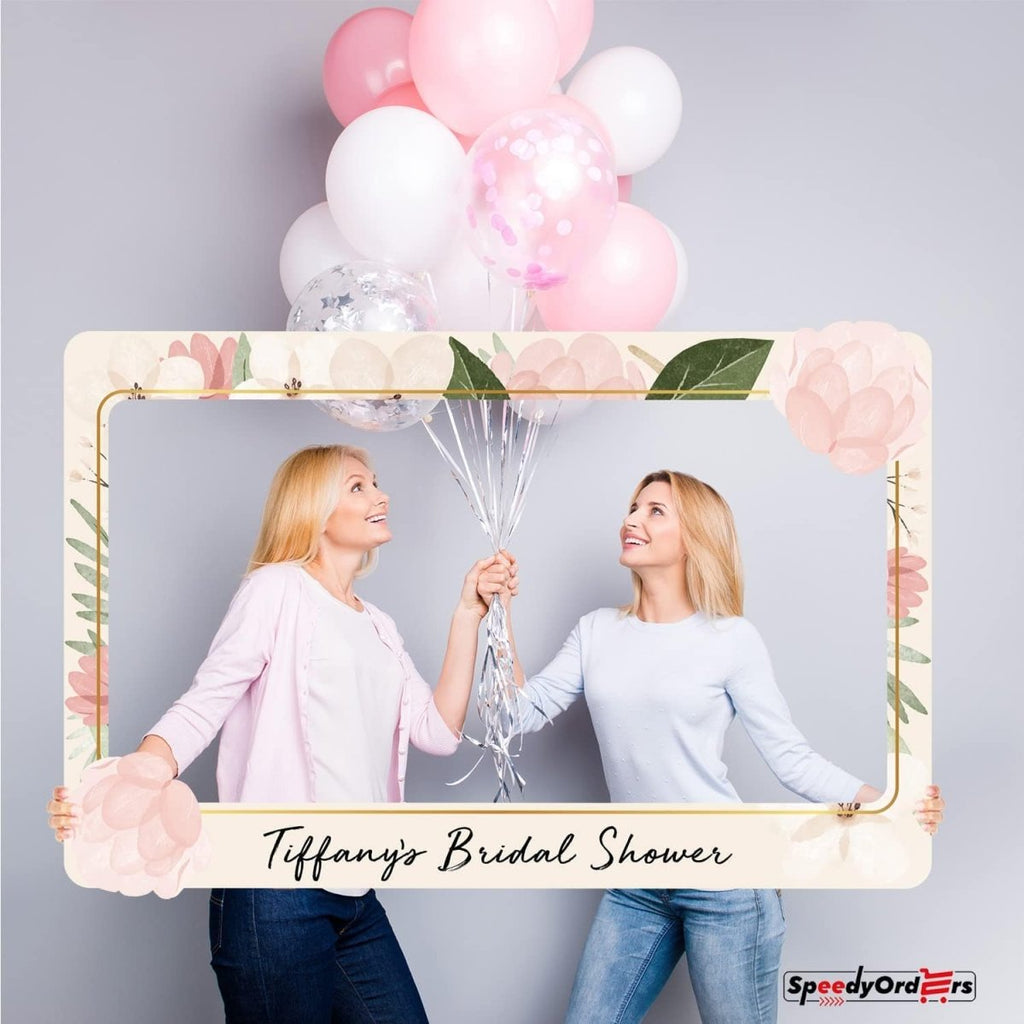 Pink Lotus Bridal Shower Photo Booth Frame - SpeedyOrders