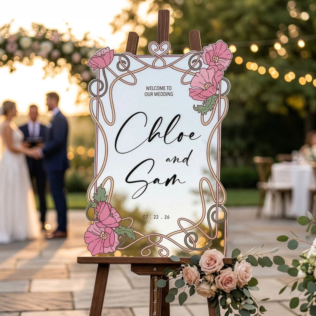 Prairie Rose Wedding Sign - SpeedyOrders