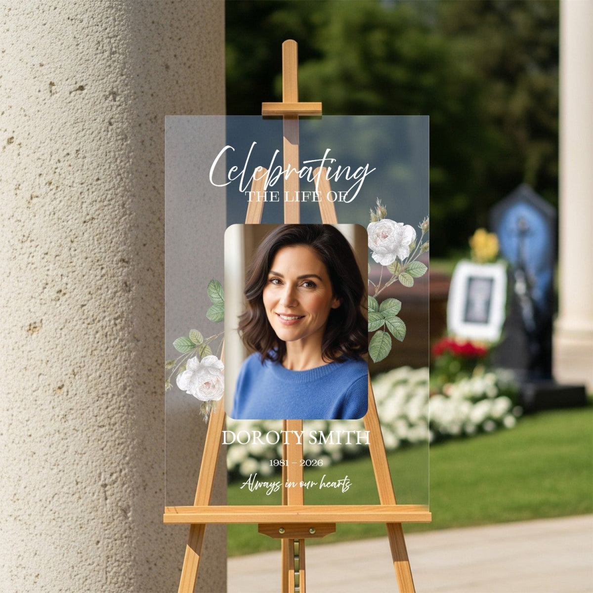 Printed Celebration of Life Welcome Sign With Photo – SpeedyOrders
