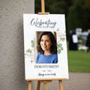 Printed Celebration of Life Welcome Sign With Photo - SpeedyOrders