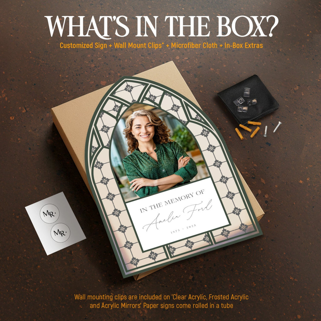 Printed Funeral Sign, Photo In Loving Memory Sign - SpeedyOrders