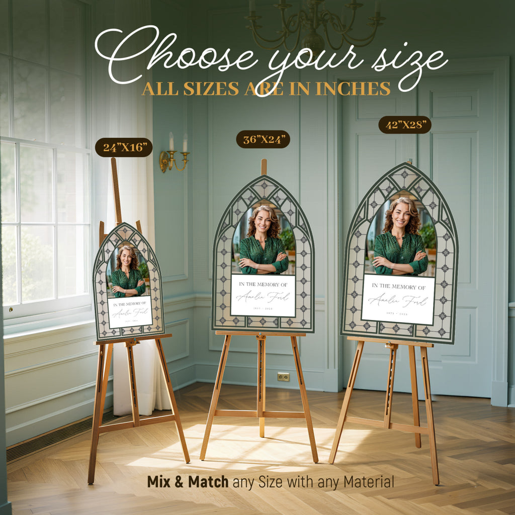 Printed Funeral Sign, Photo In Loving Memory Sign - SpeedyOrders